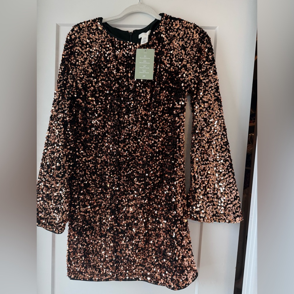H&M Copper Sequin Dress